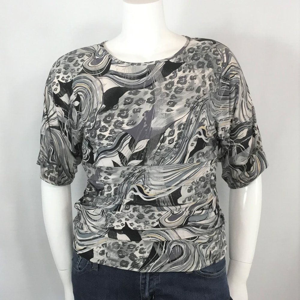 Peter Nygard Silver Jersey Top